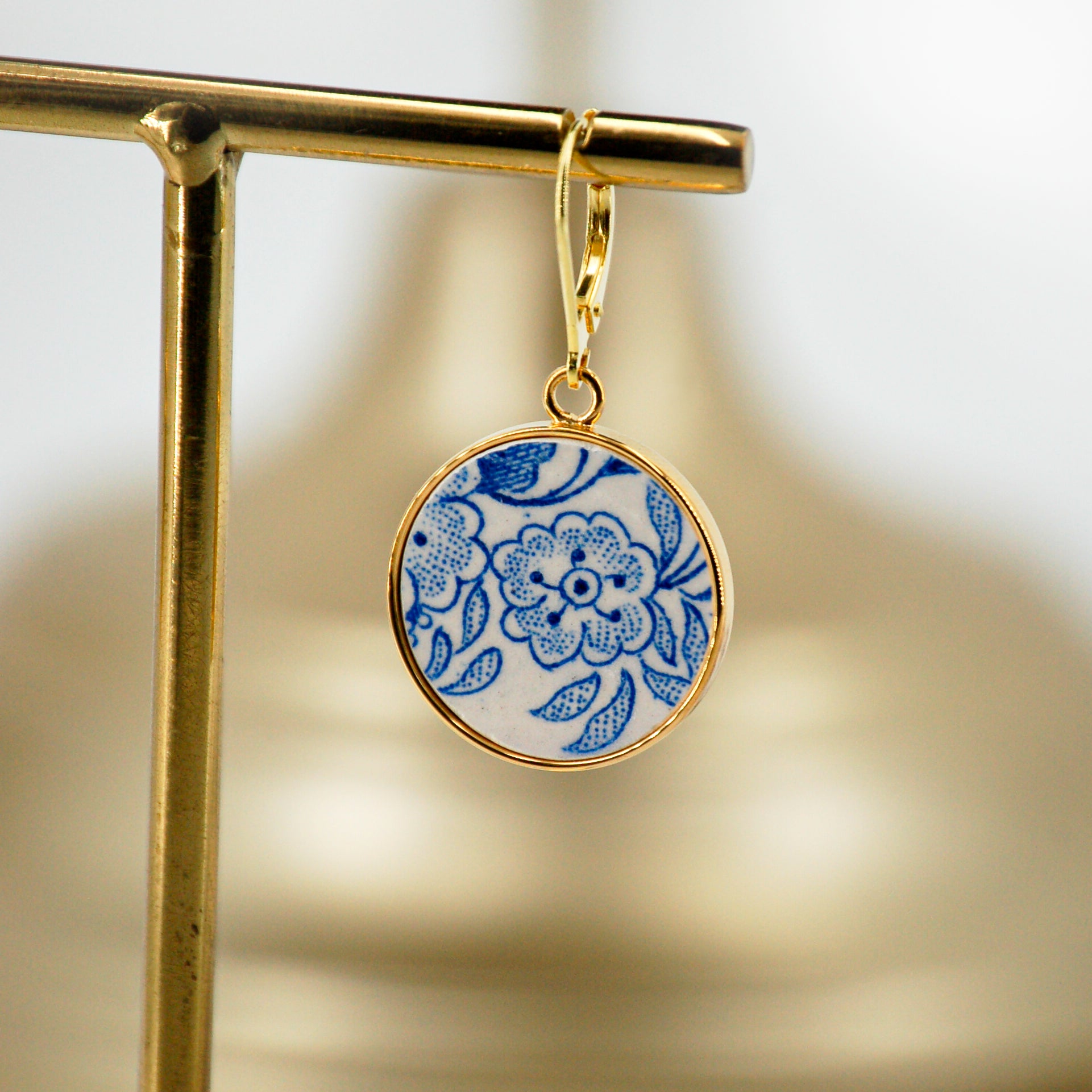 Boucles d'oreilles "Petites fleurs bleues"