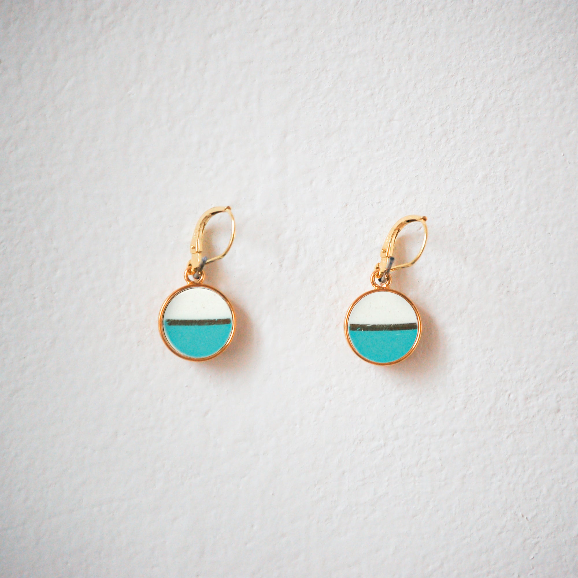 Boucles d'oreilles "Horizon turquoise"