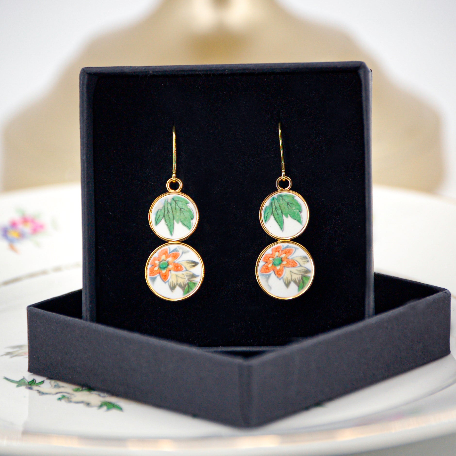 Boucles d'oreilles "Campanule orange"