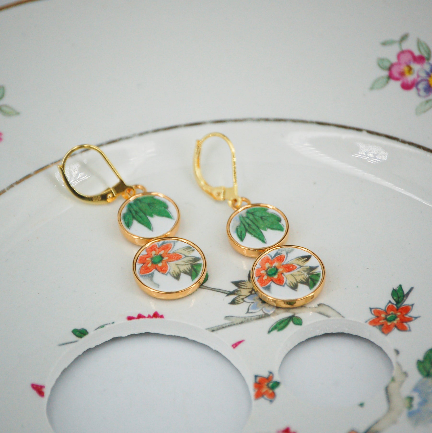 Boucles d'oreilles "Campanule orange"