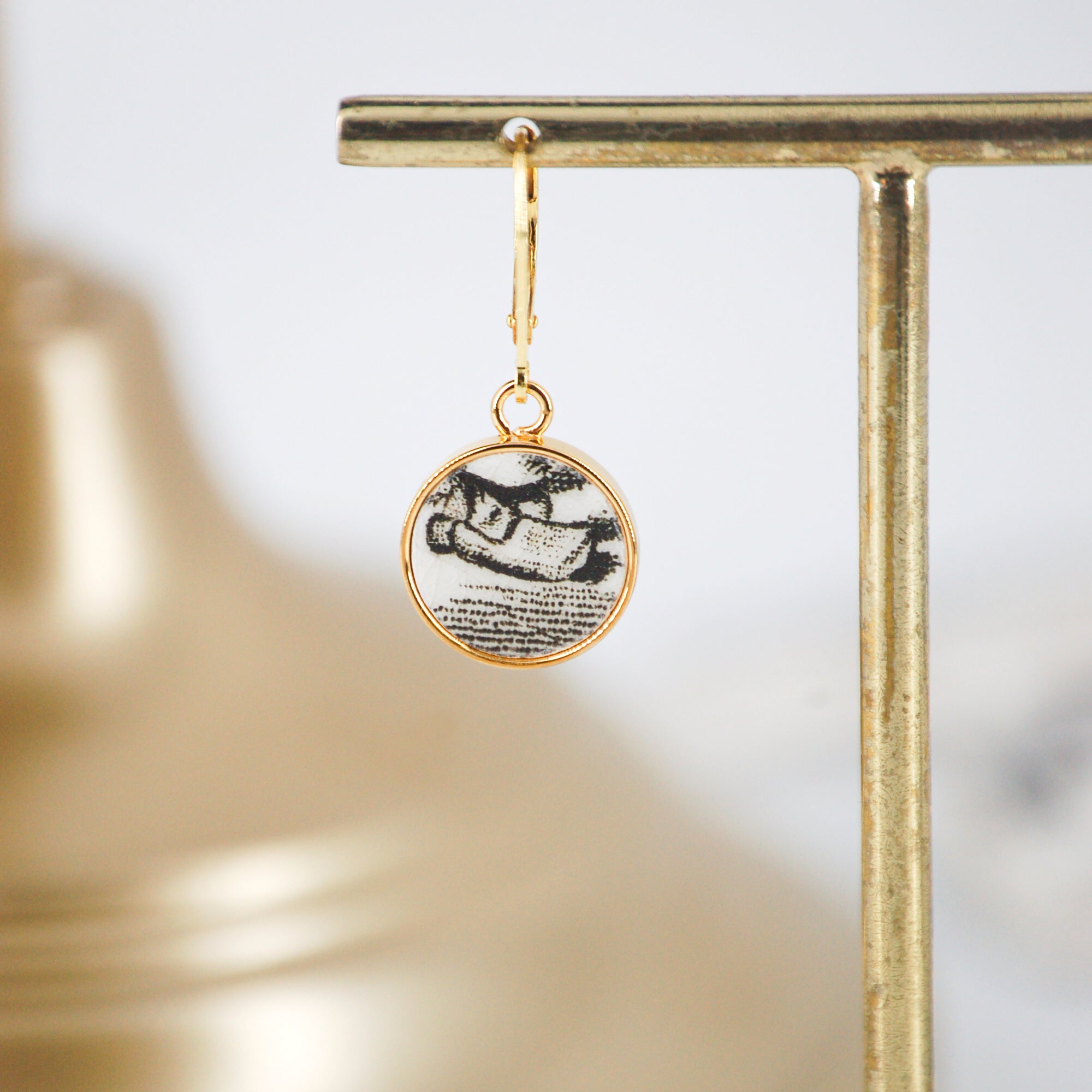 Boucles d'oreilles "Les petits sabots", finition or