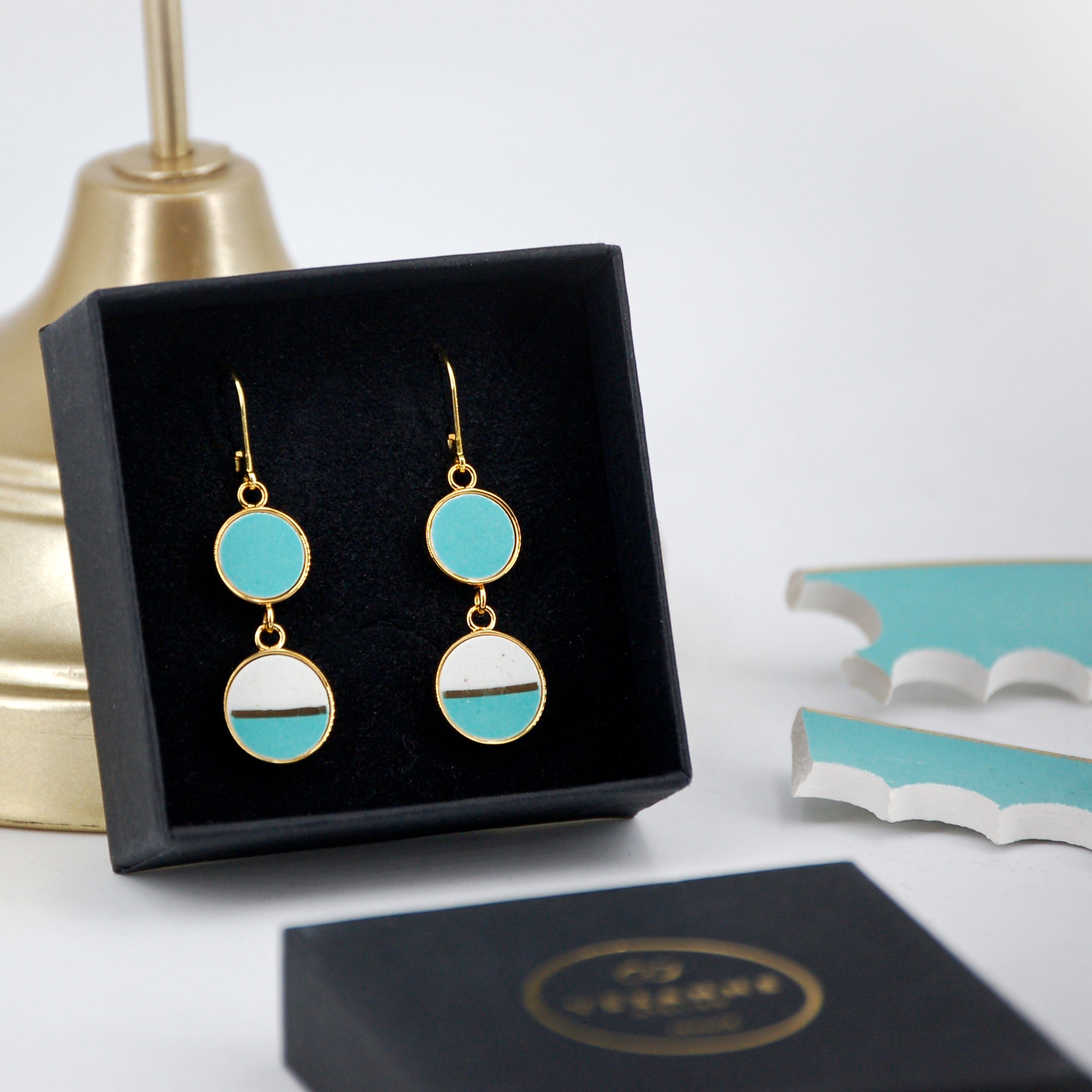 Boucles d'oreilles "À l'horizon", finition or