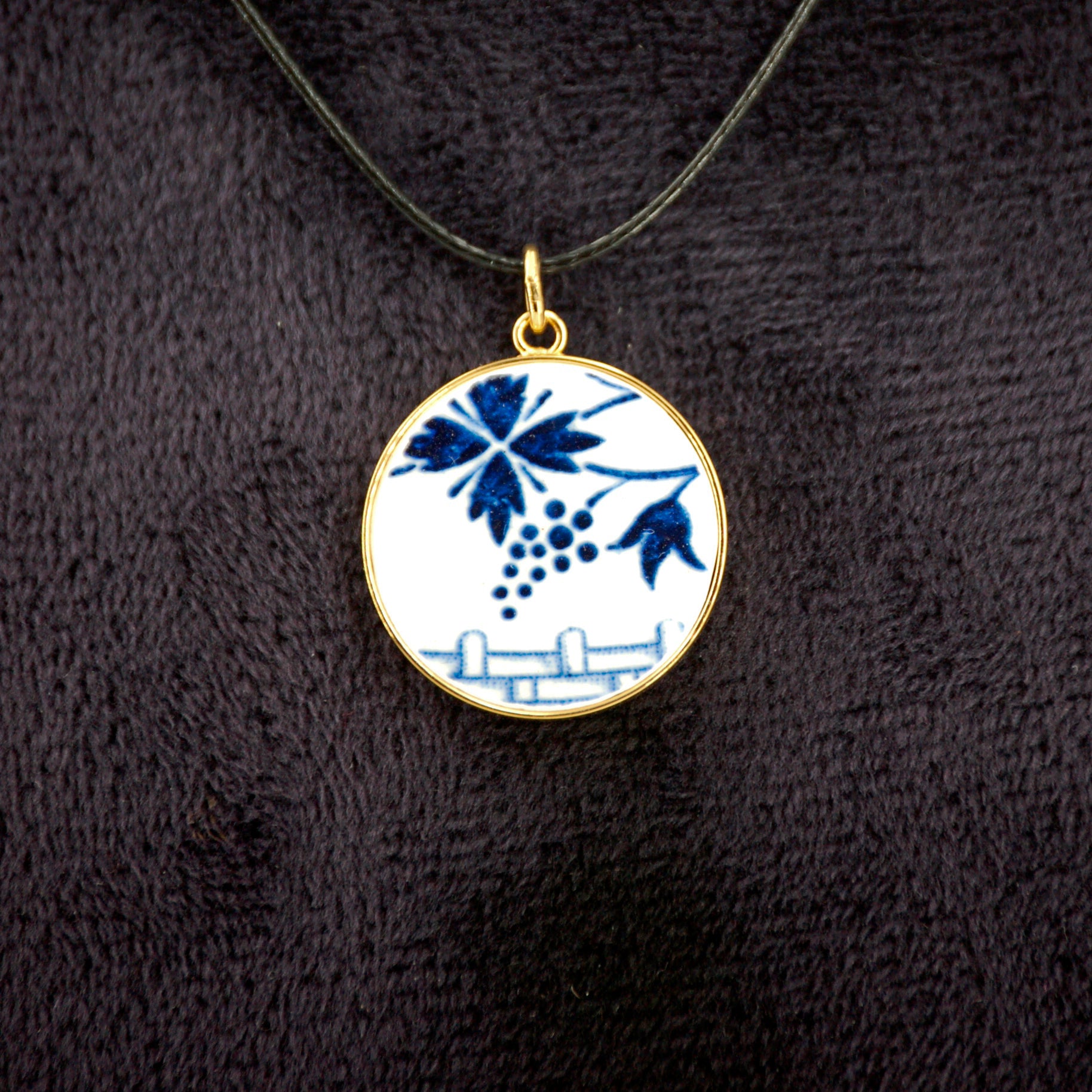 Pendentif "Dans le Jardin", finition or