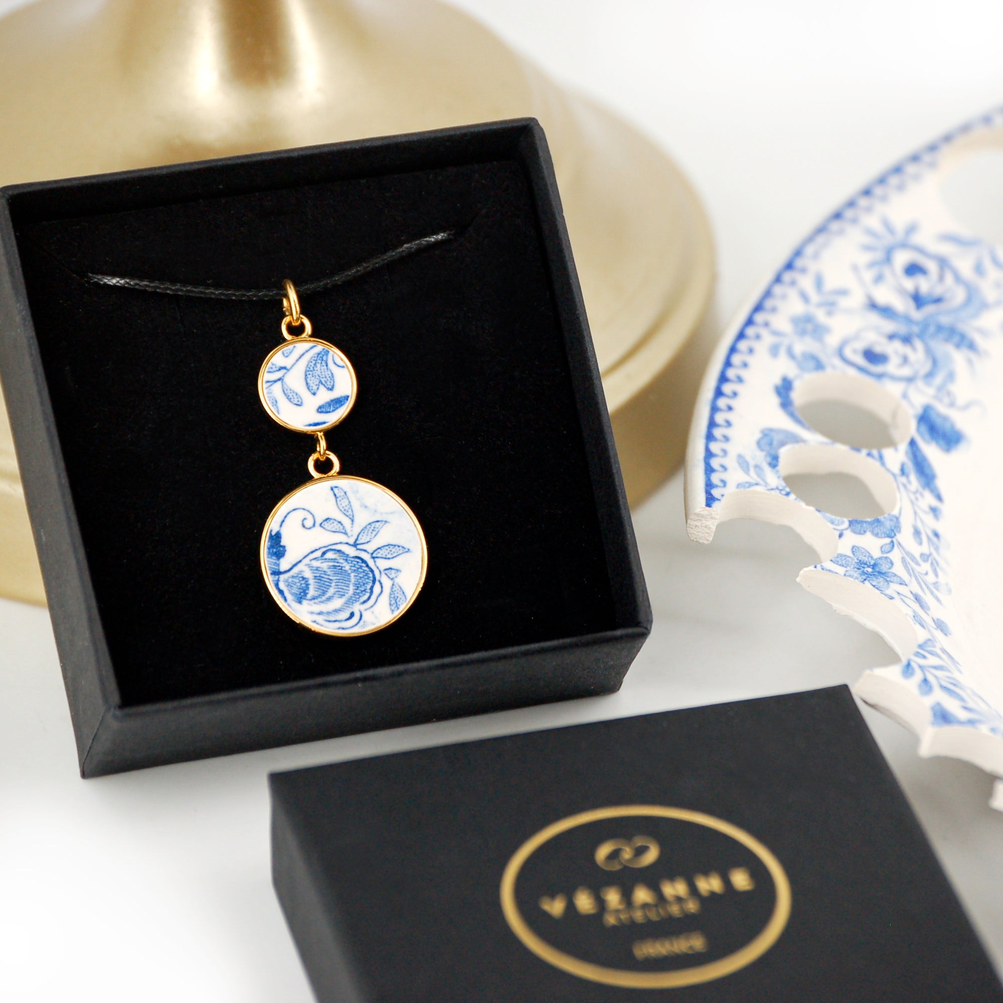 Pendentif " L'aile de papillon", finition or