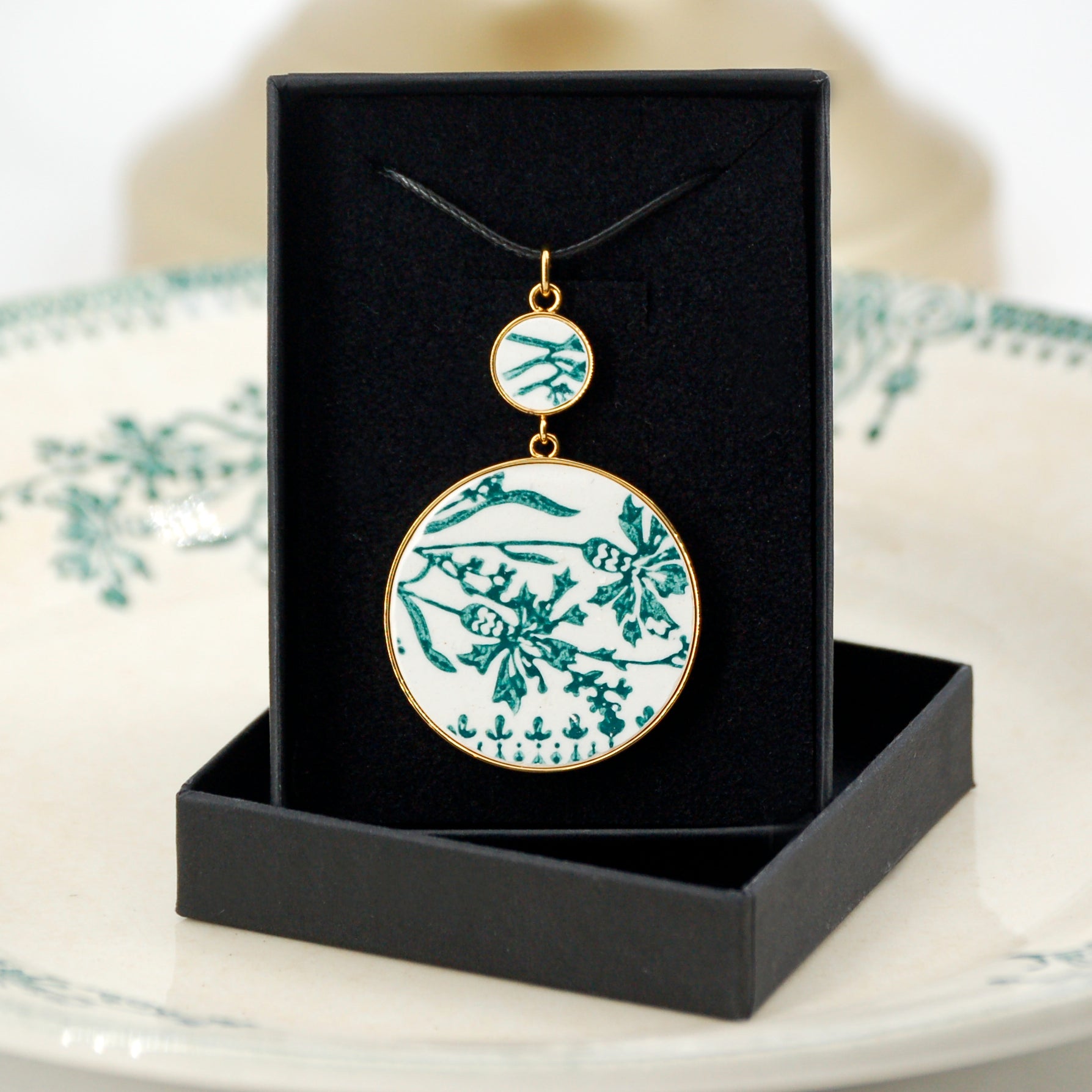 Pendentif "Les Bleuets", finition or