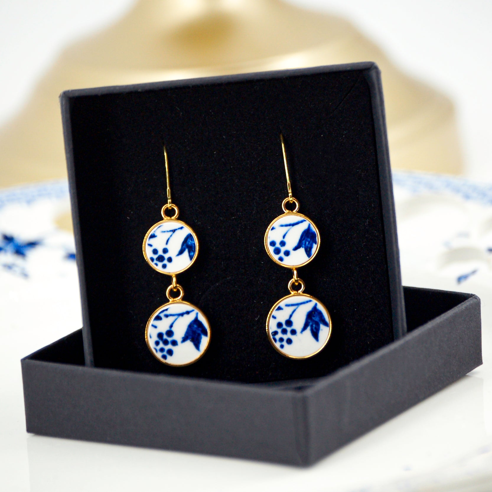 Boucles d'oreilles Centaurée