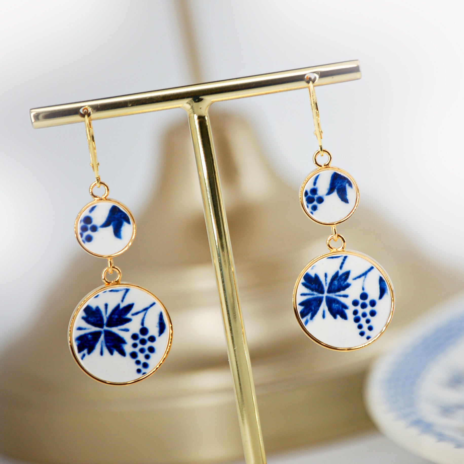 Boucles d'oreilles "Fleurs de bleuet"