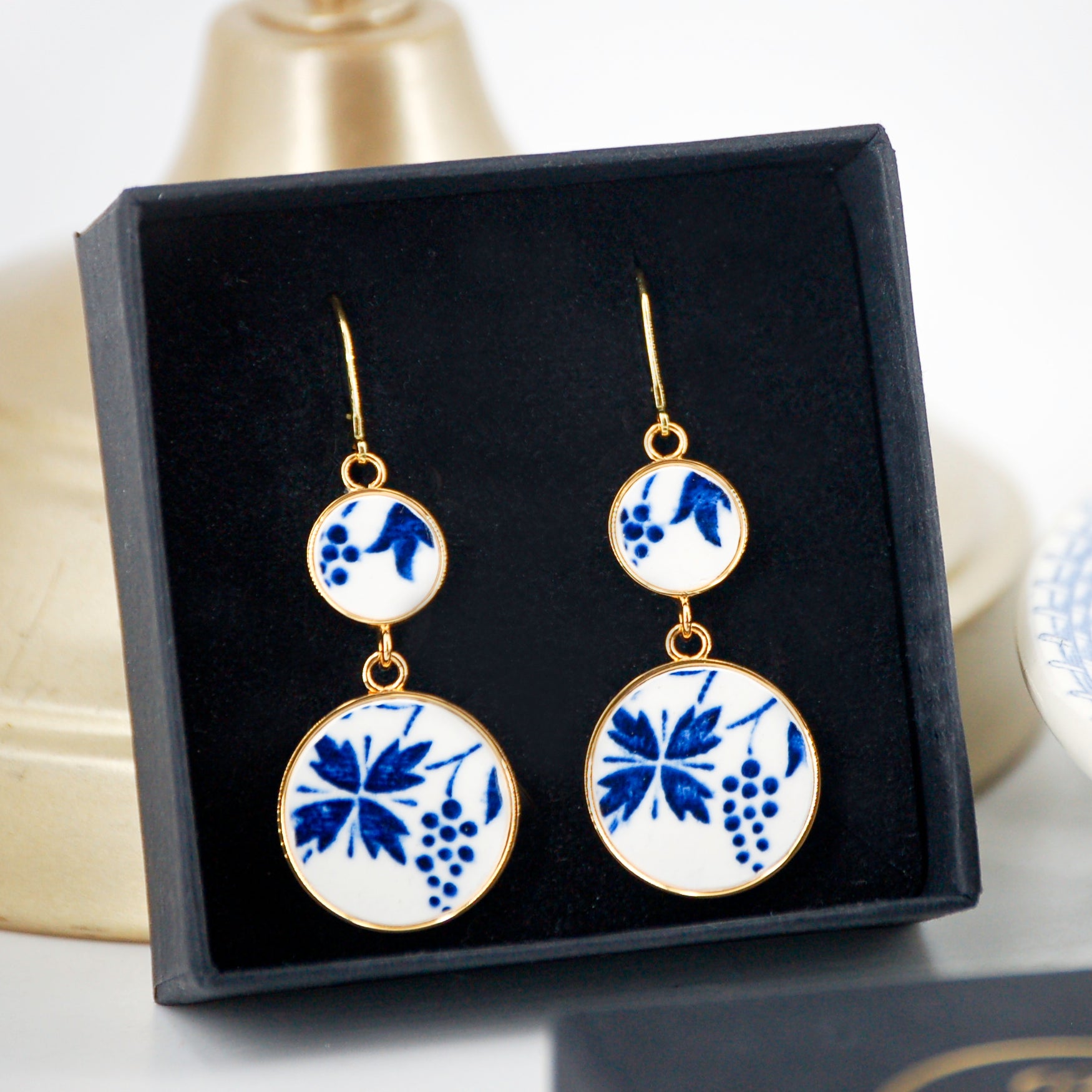 Boucles d'oreilles "Fleurs de bleuet"