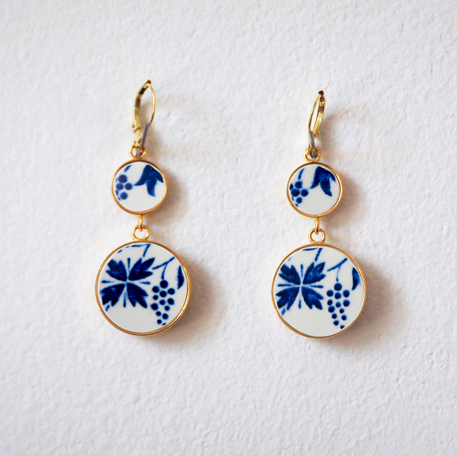 Boucles d'oreilles "Fleurs de bleuet"