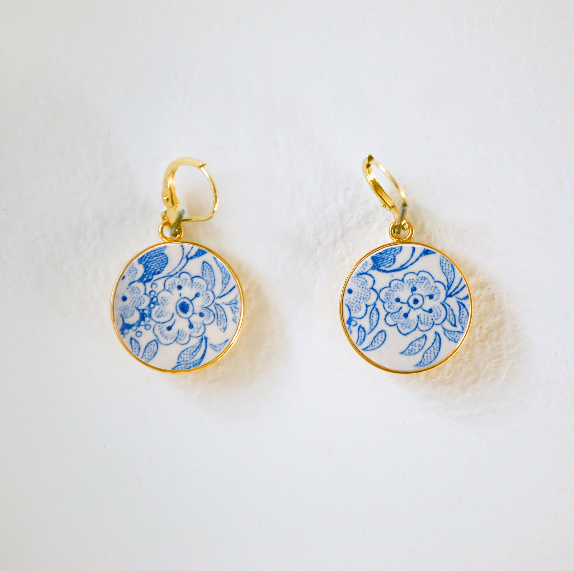 Boucles d'oreilles "Petites fleurs bleues"