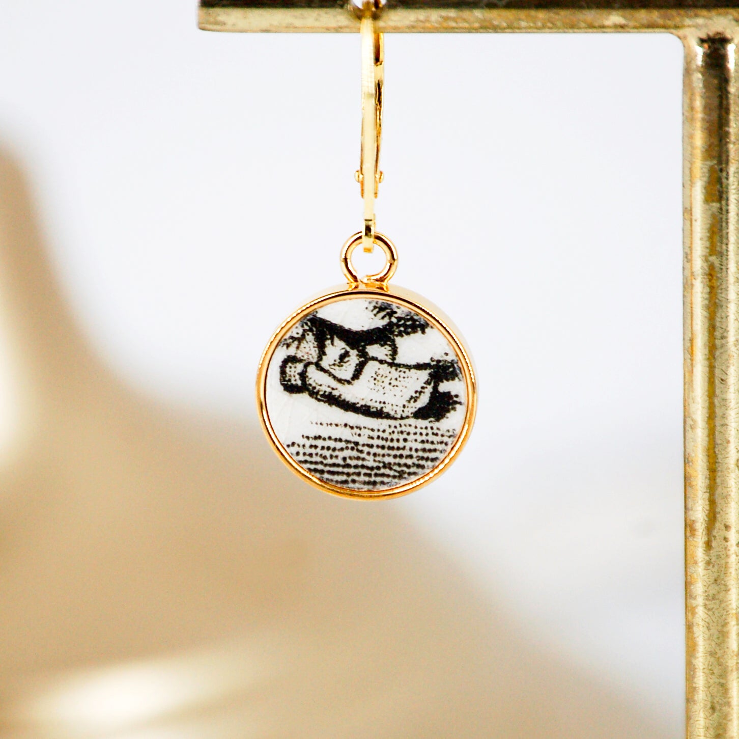 Boucles d'oreilles "Les petits sabots", finition or