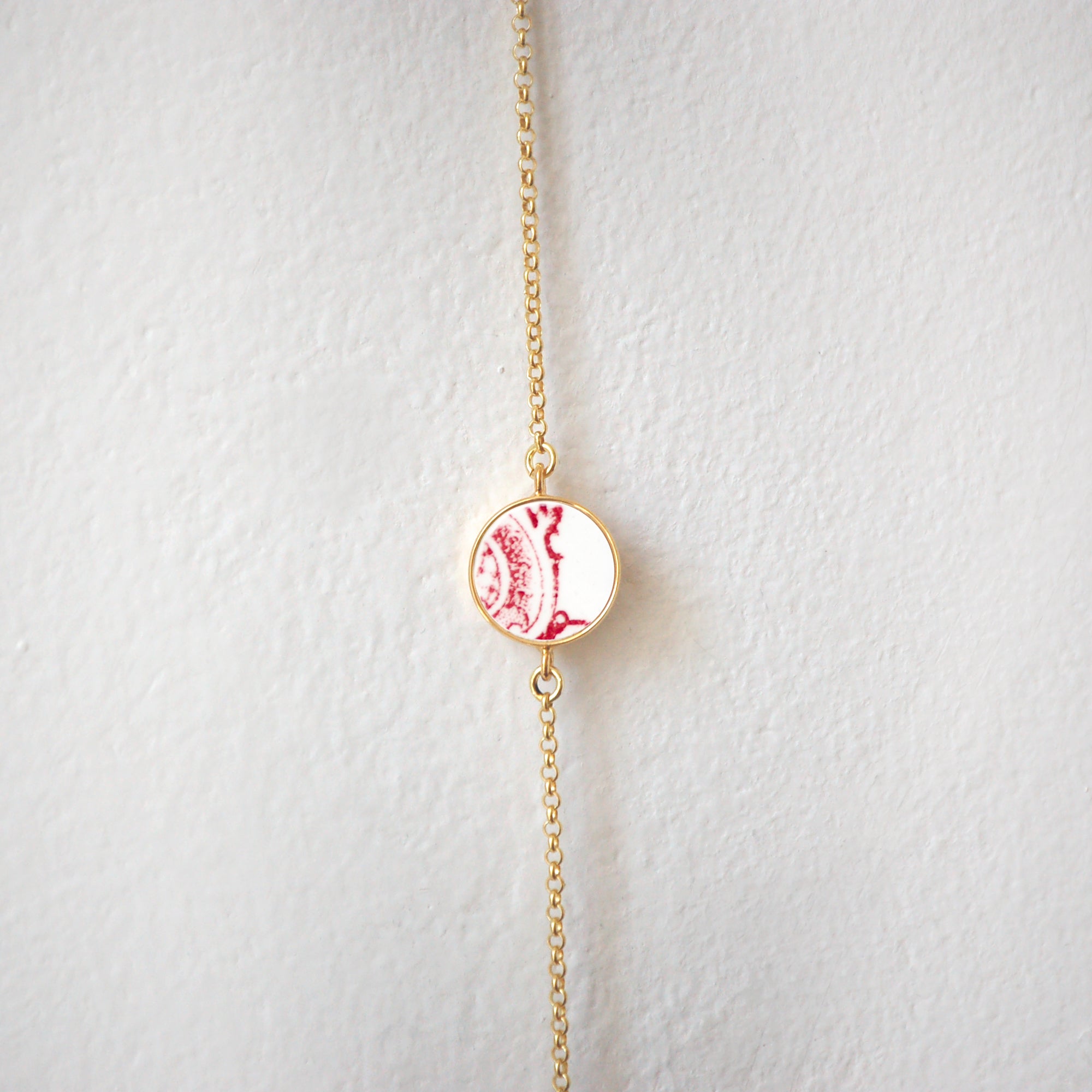 Bracelet ajustable "Ornement en vieux rose",