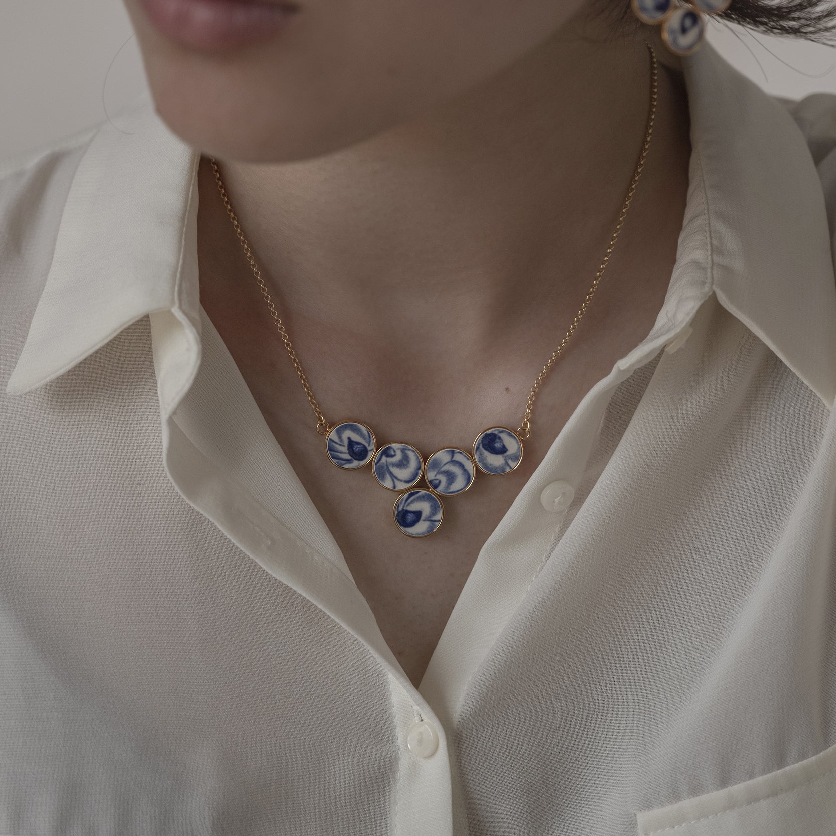 Collier "Dorine", finition or