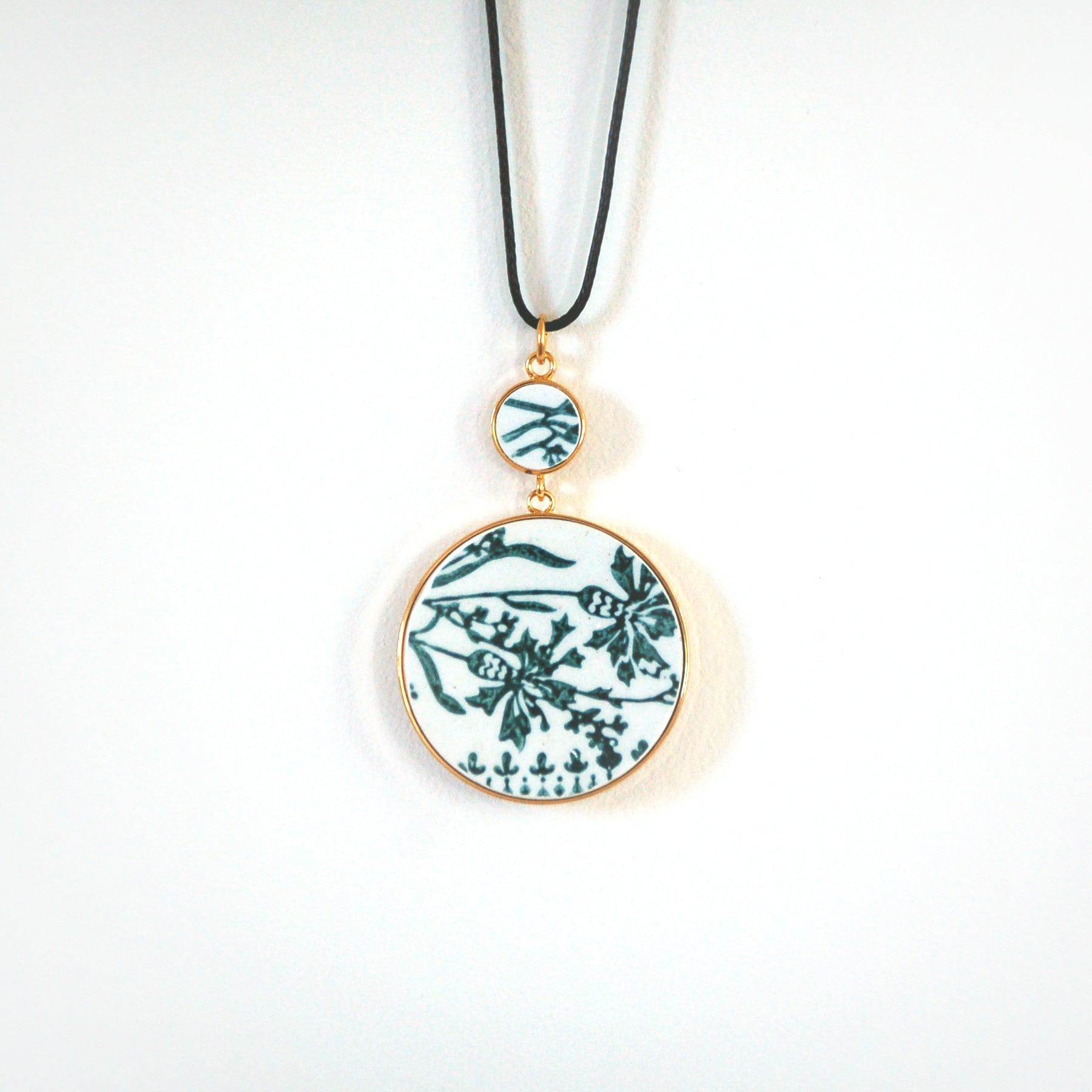 Pendentif "Les Bleuets", finition or