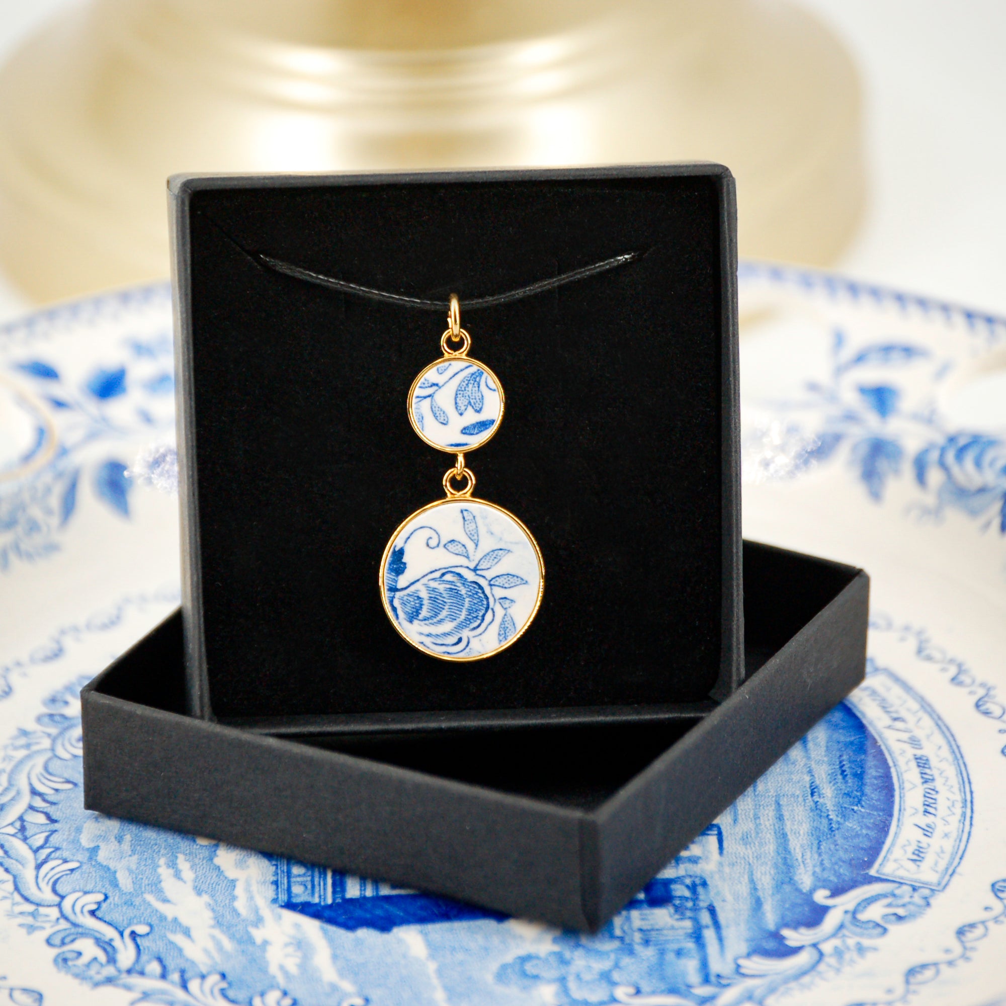 Pendentif " L'aile de papillon", finition or