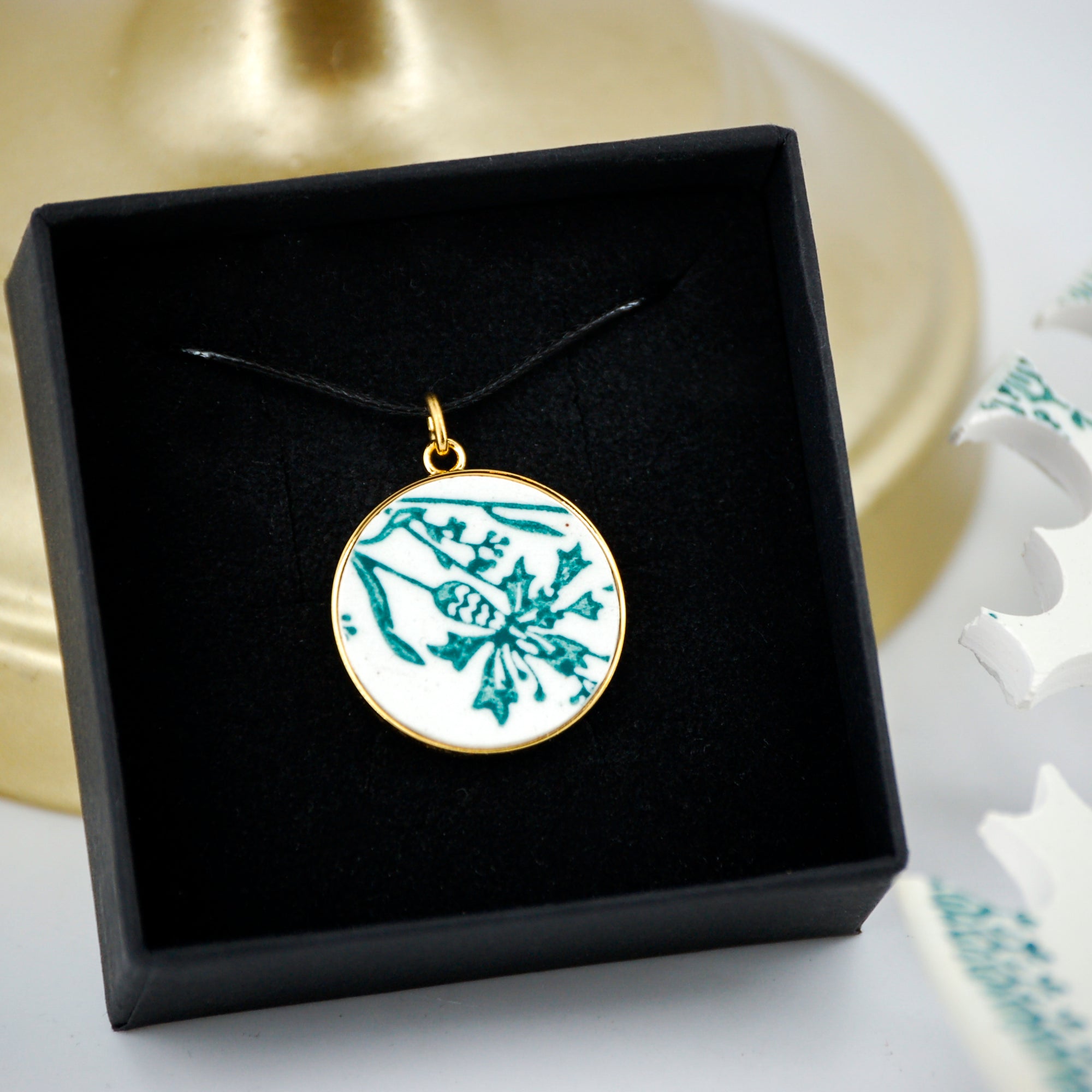 Pendentif "Bouquet fleurs des champs", finition or