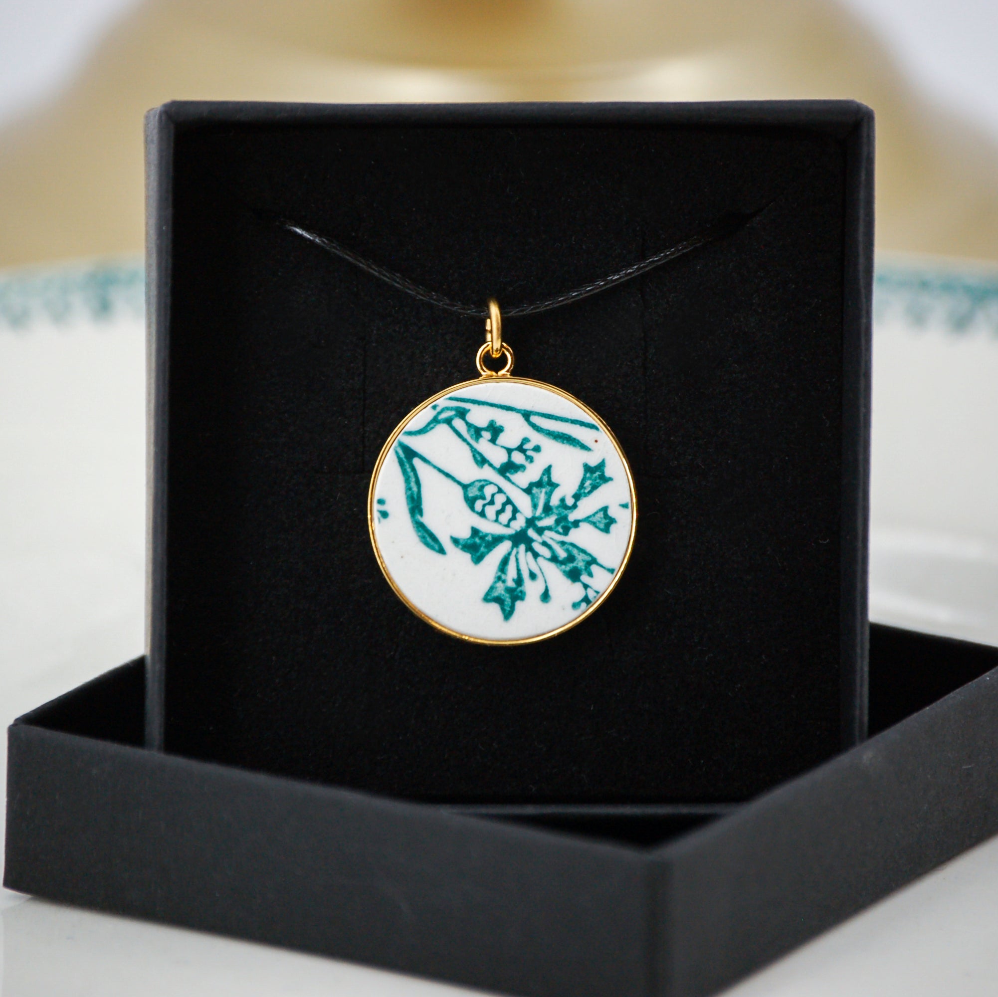Pendentif "Bouquet fleurs des champs", finition or