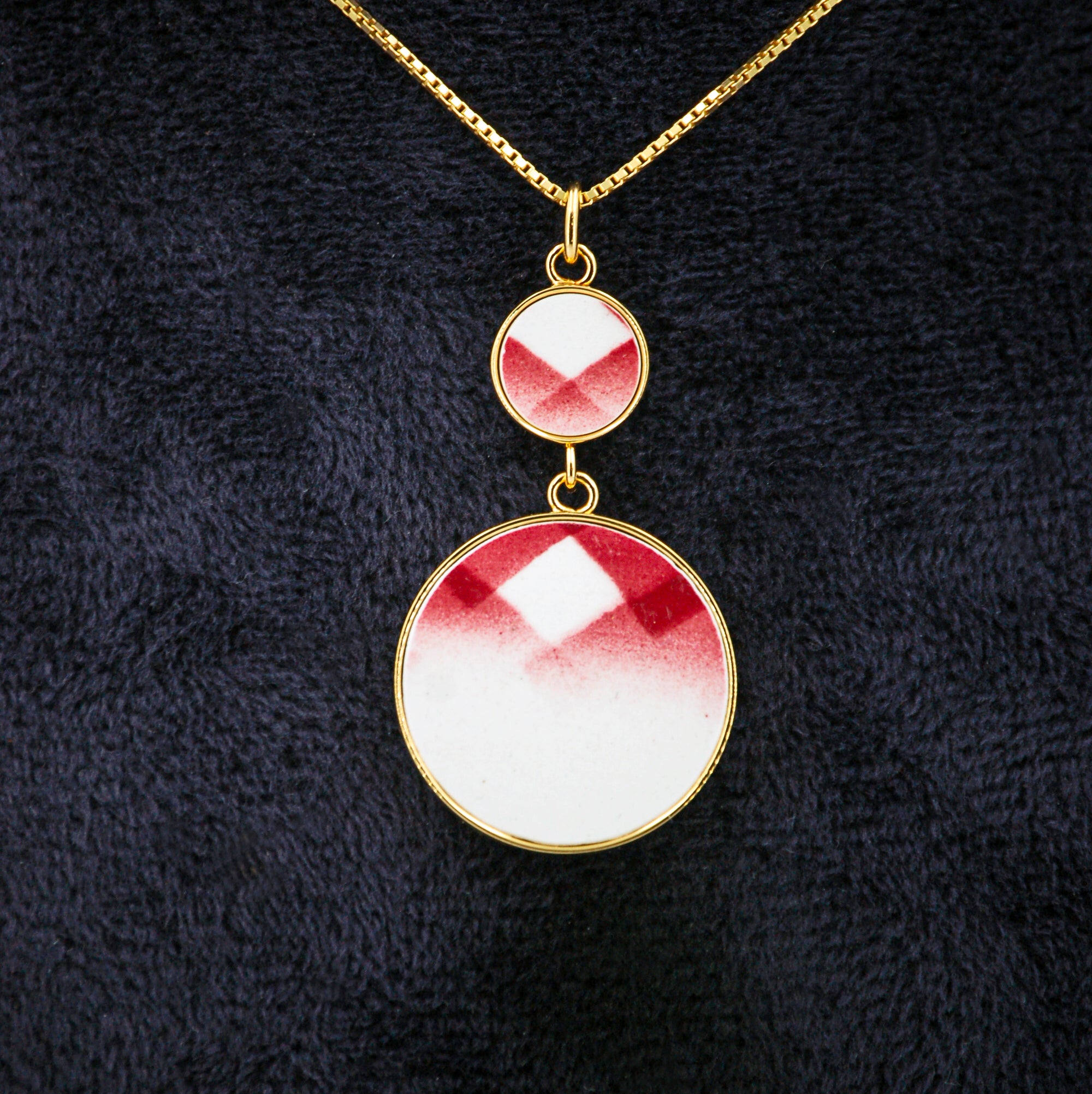 Pendentif "Motifs géométriques", finition or
