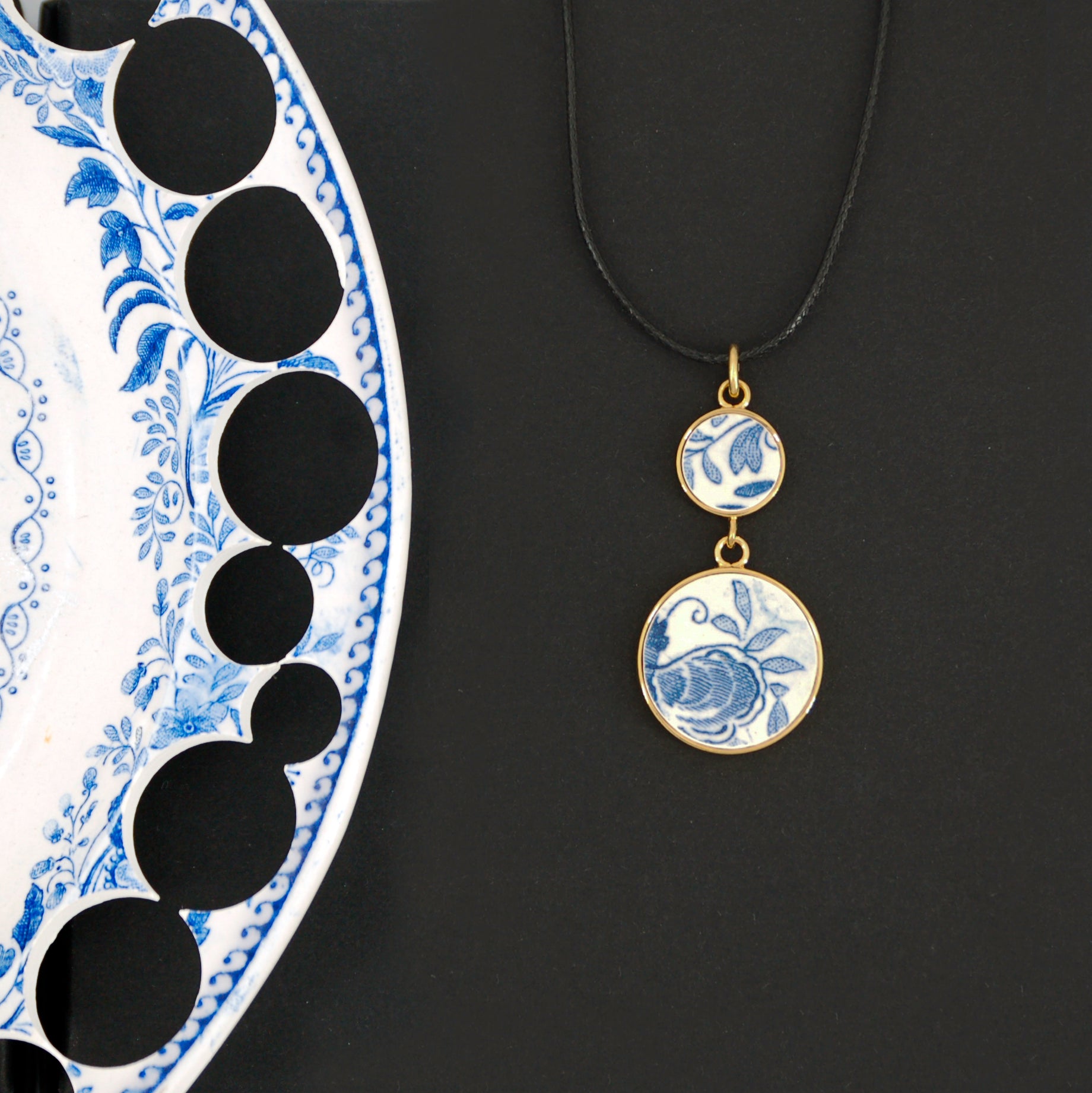 Pendentif " L'aile de papillon", finition or