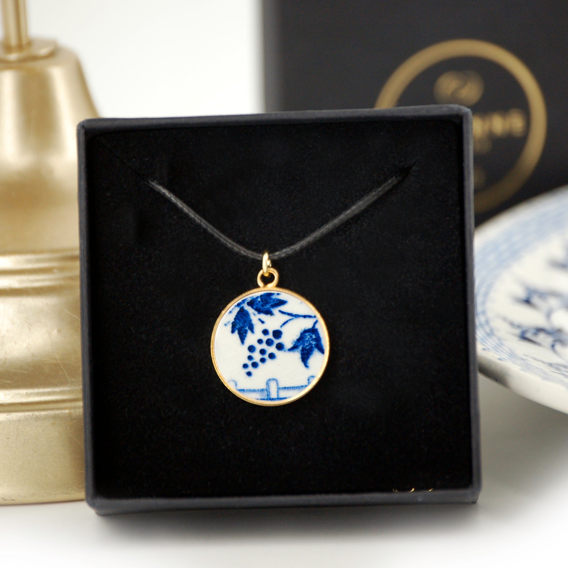 Pendentif "Dans le Jardin", finition or