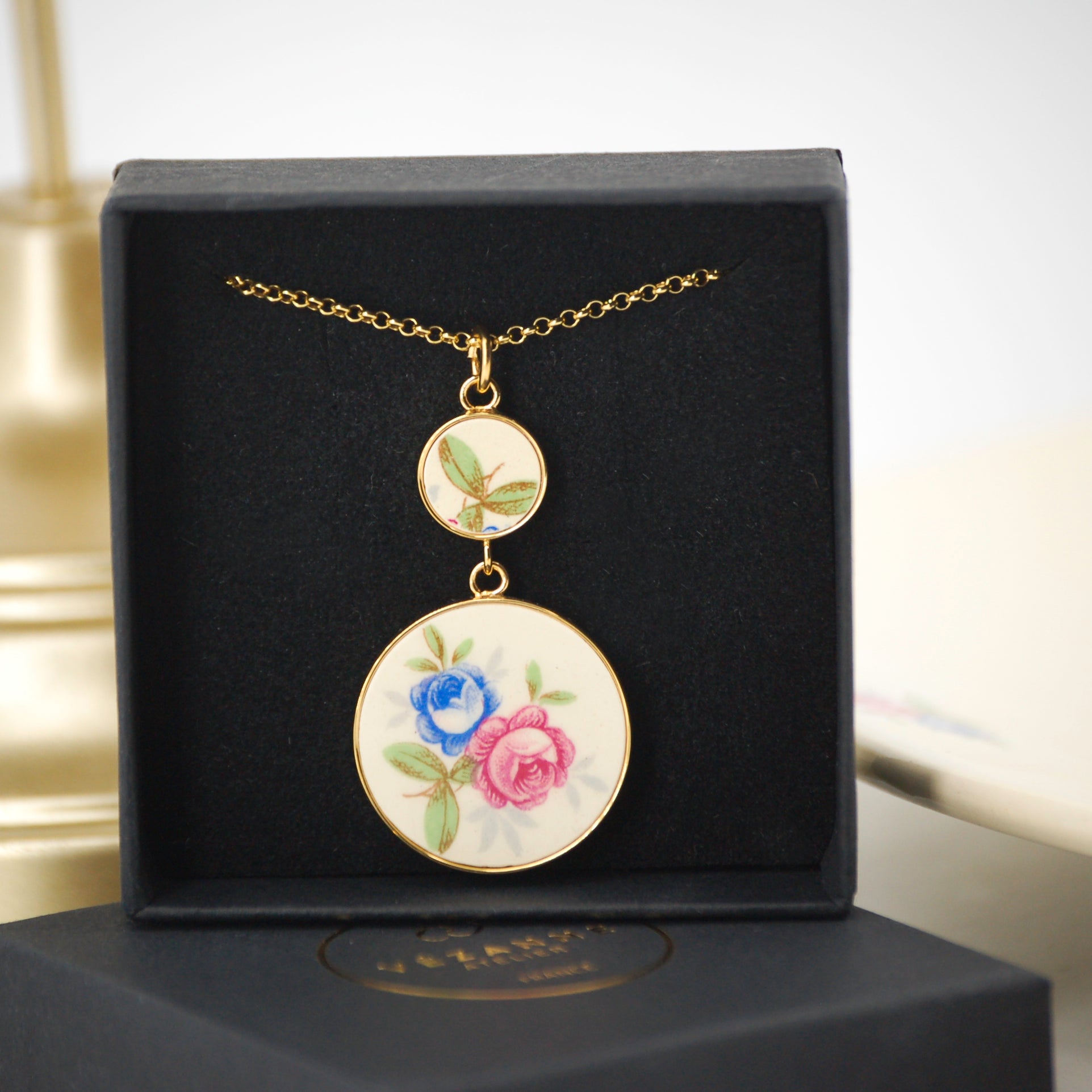 Pendentif "Bouquet de fleurs", finition or