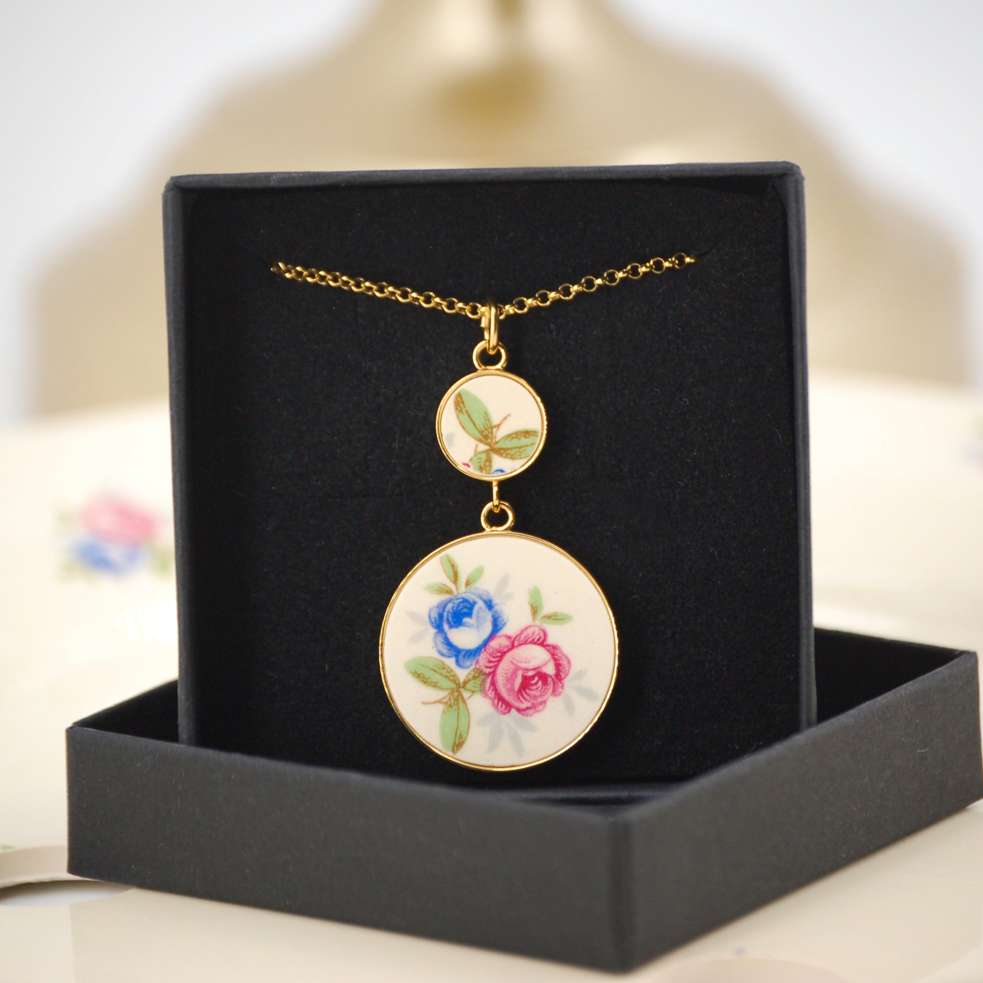 Pendentif "Bouquet de fleurs", finition or