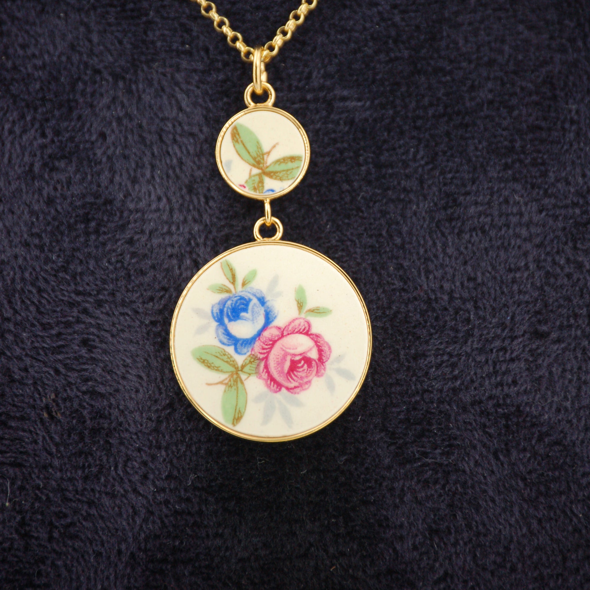 Pendentif "Bouquet de fleurs", finition or