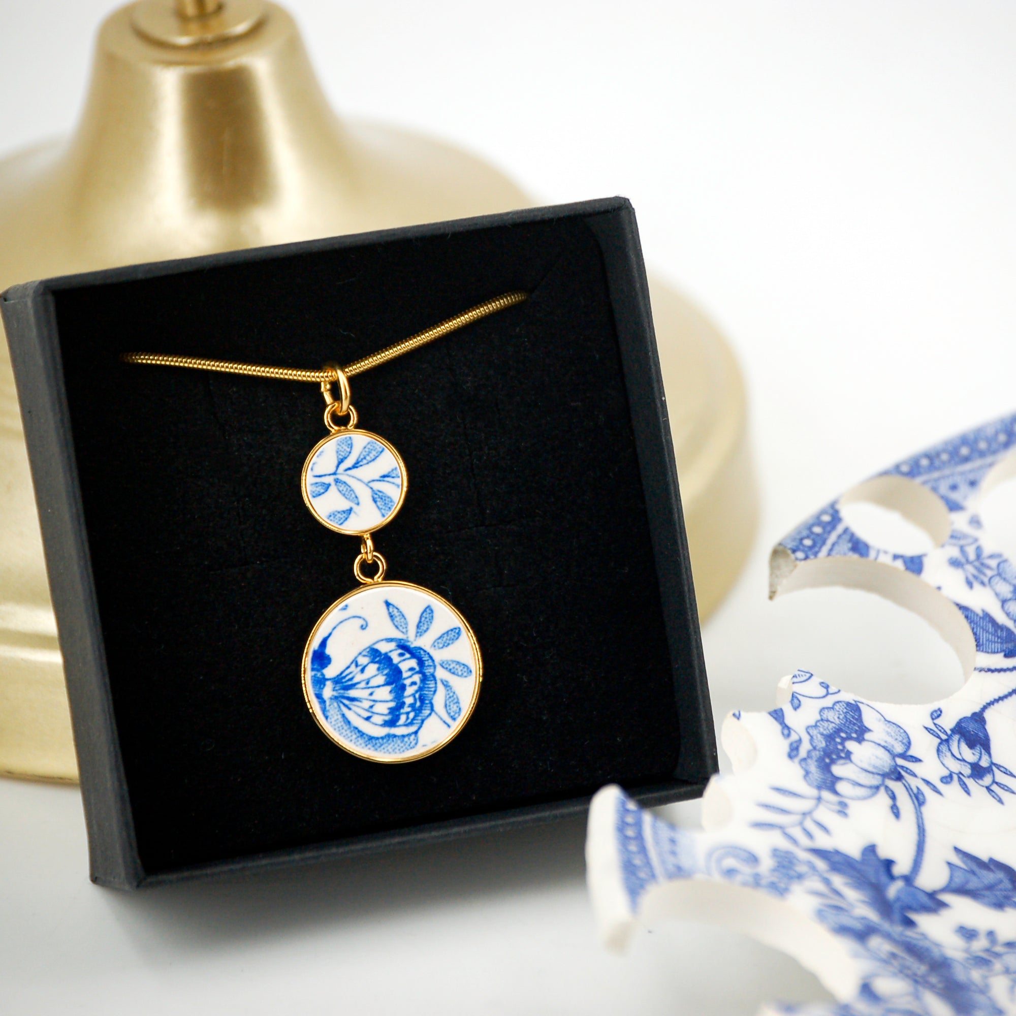 Pendentif "L'envol du papillon", finition or