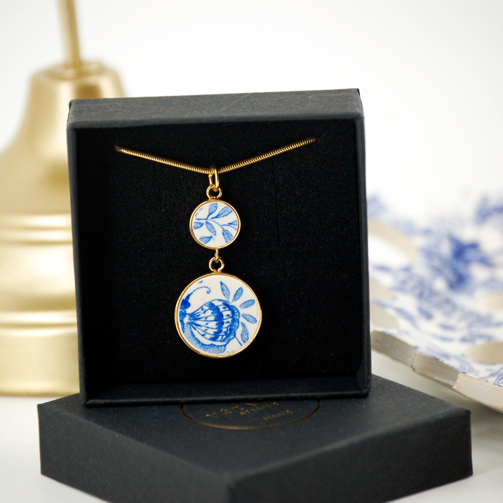 Pendentif "L'envol du papillon", finition or