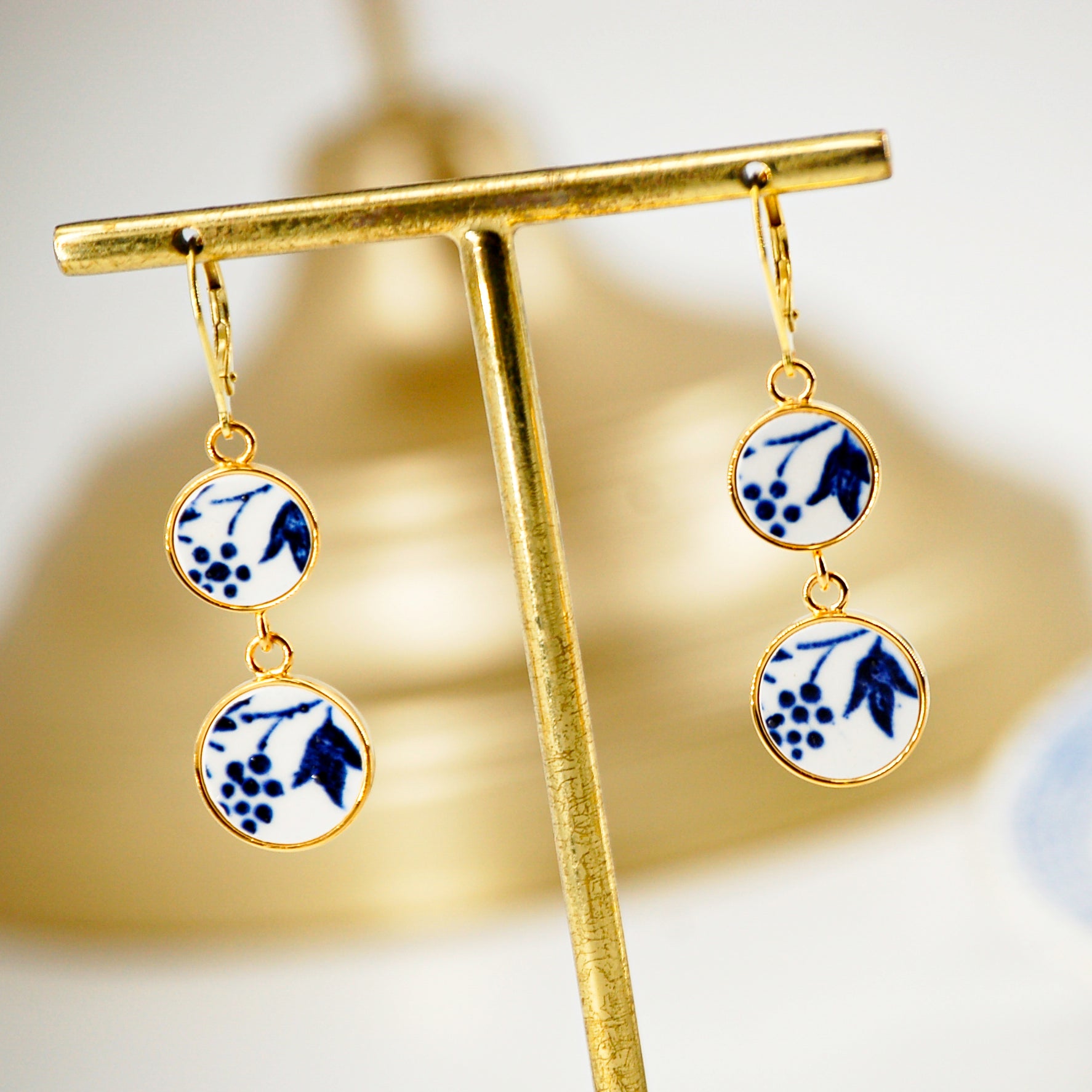 Boucles d'oreilles Centaurée