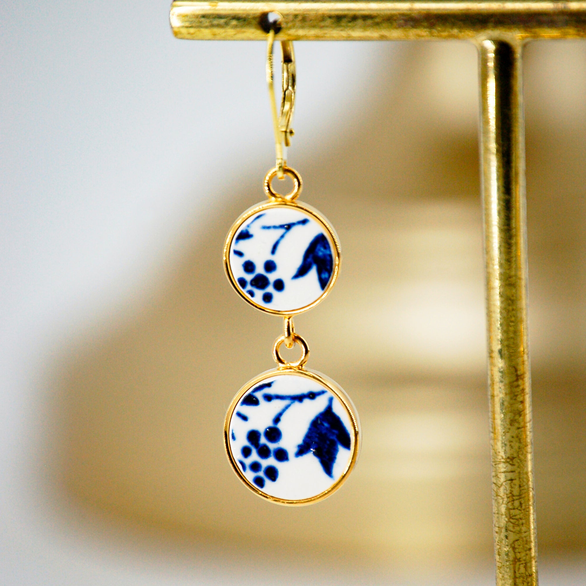 Boucles d'oreilles Centaurée