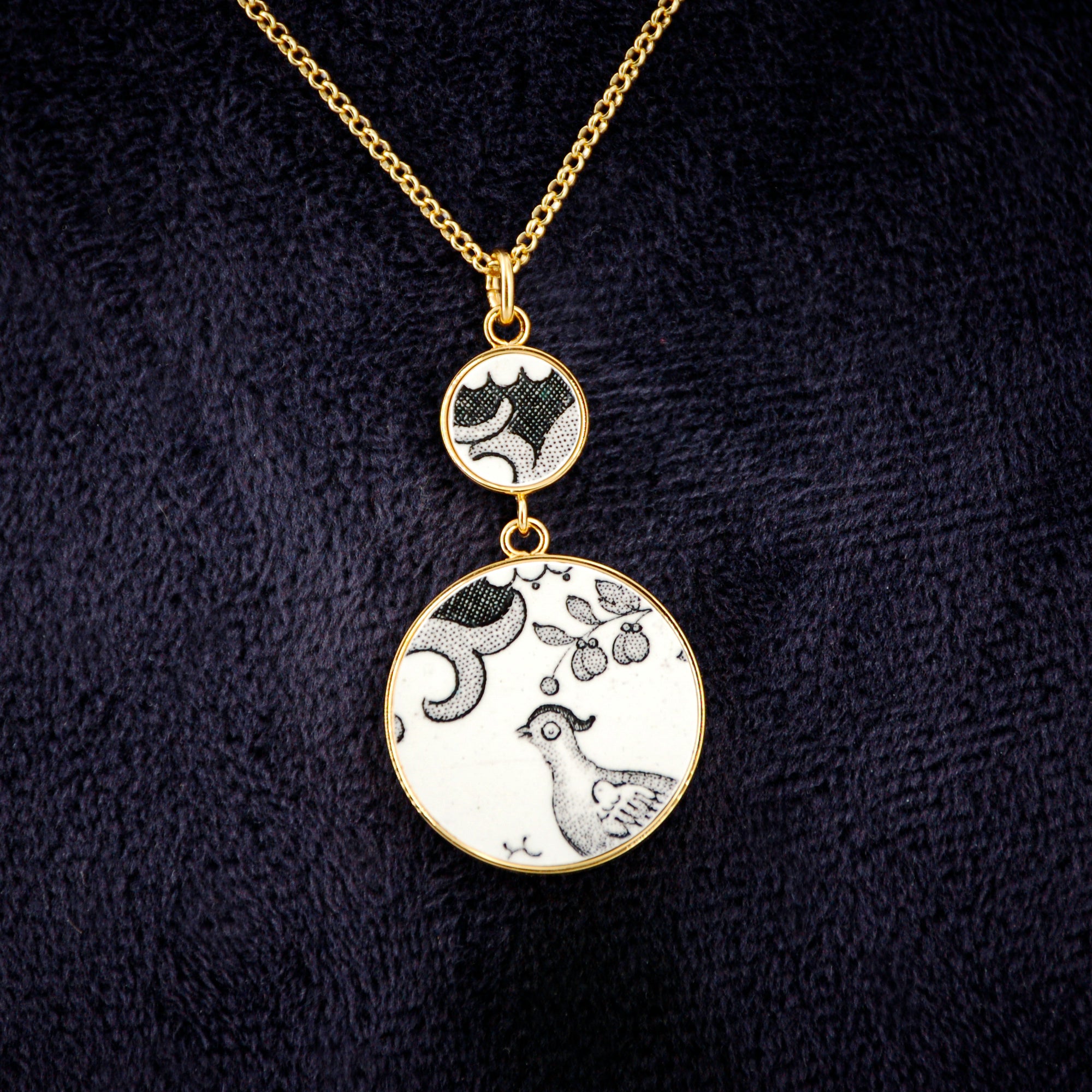 Pendentif "L'oiseau du paradis", finition or